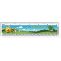.040 Clear Plastic Rulers, InkJet Full Color + white (1.5" x 6.25"), Square corners